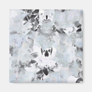 Schwarz-Weiß Luxus abstrakt moderne Kunst Magnet