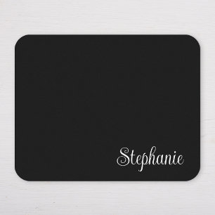 Schwarz-weiß Mädchenname modern Mousepad