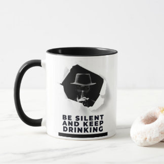 Schwarz-Weiß-Mafia Inside Bullet Hole Tasse