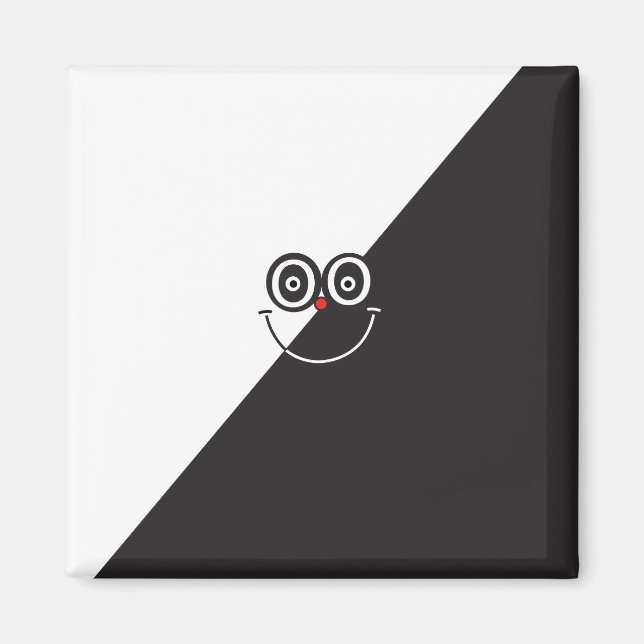 Schwarz-Weiß-Magnet Magnet (Vorne)