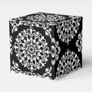 Schwarz-Weiß-Mandala-Design Geschenkschachtel