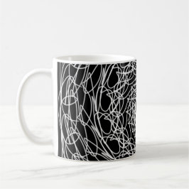 Schwarz-Weiß-Mandala-Design Kaffeetasse