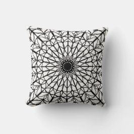 Schwarz-Weiß-Mandala-Kissen Kissen