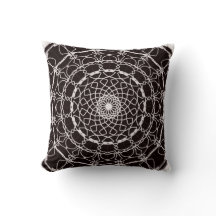 Schwarz-Weiß-Mandala-Kissen