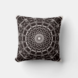 Schwarz-Weiß-Mandala-Kissen Kissen