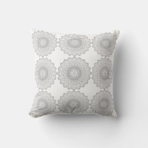 Schwarz-weiß-Mandala-Kreis-Muster-Kissen Kissen