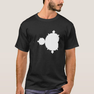 Schwarz-weiß Mandelbrot T-Shirt