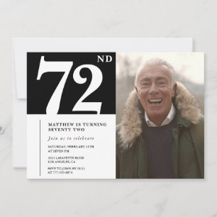 Schwarz-Weiß-Männer 72. Geburtstag Einladung