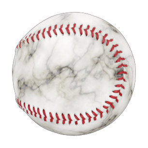 Schwarz-Weiß-Marmor Baseball