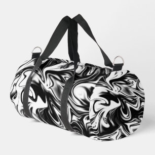 Schwarz Weiß Marmor, Duffle Bag