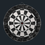 Schwarz-Weiß-Marmor Elegant Classic Dartscheibe<br><div class="desc">Klassisches,  aber elegantes Dartboard-Design mit abwechselnden,  schwarzen Marmor- und weißen Marmordreiecken.</div>