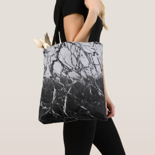 Schwarz-Weiß-Marmor Moderne Glamouröse Trendige Tasche