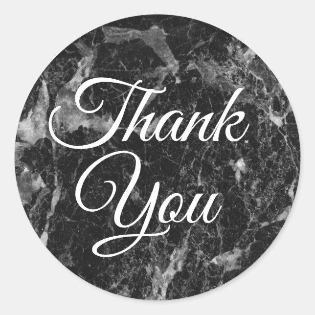 Schwarz-Weiß-Marmor Moderne Moderne Moderne Gefall Runder Aufkleber (Vorderseite)