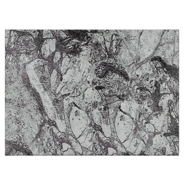 Schwarz-Weiß-Marmor Schneidebrett (Vorderseite)