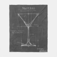 Schwarz-Weiß-Martini-Glas-Blueprint