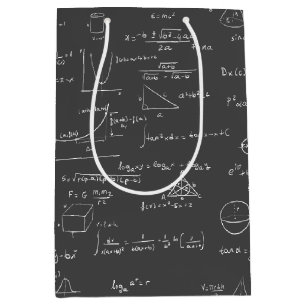Schwarz-Weiß-Mathematik-Gleichungen und -Formeln Mittlere Geschenktüte