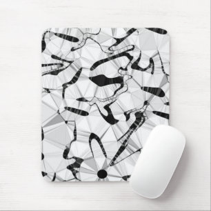 Schwarz-Weiß-Mauspad in Bewegung Mousepad
