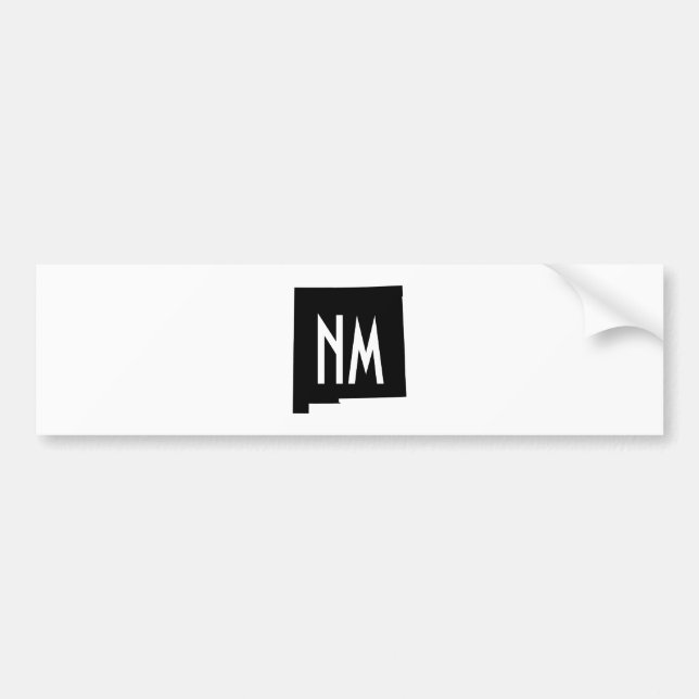 Schwarz-Weiß-Mexiko-Monogramm Autoaufkleber (Vorne)