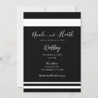 Schwarz-Weiß Minimal Chic Hochzeit