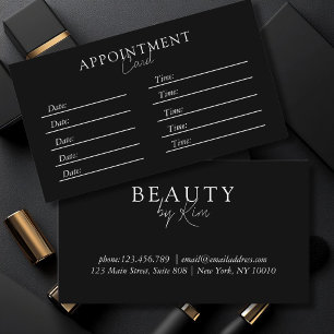 Schwarz & Weiß, Minimal Elegant, Salon Terminkarte