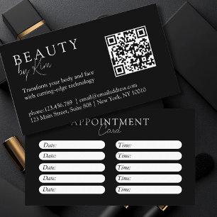 Schwarz & Weiß, Minimal, elegant, Salon Terminkarte
