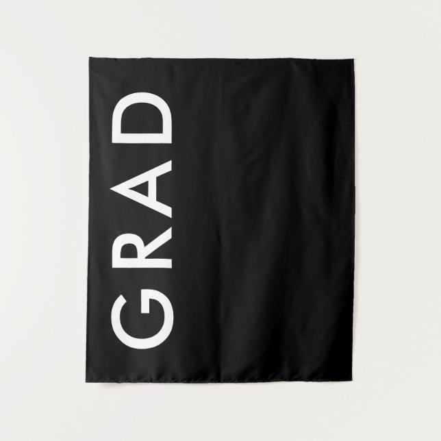 Schwarz-Weiß-Minimal-Modern-Fette-Grad-Party Wandteppich (Vorderseite)