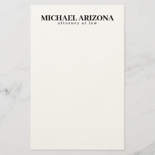 Schwarz-Weiß-Minimalist einfach schlicht Briefpapier