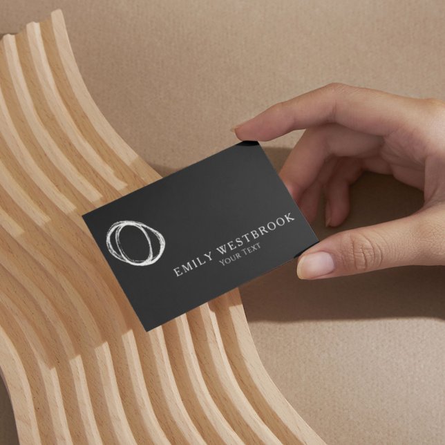 Schwarz-Weiß-Minimalistisch Abstrakt Beruflich Visitenkarte (Von Creator hochgeladen)