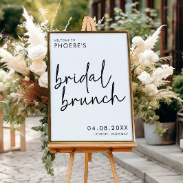 Schwarz/Weiß Minimalistisch Bridal Brunch Willkomm Poster