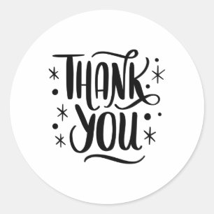 Schwarz/Weiß Minimalistisch Danke, Sticker