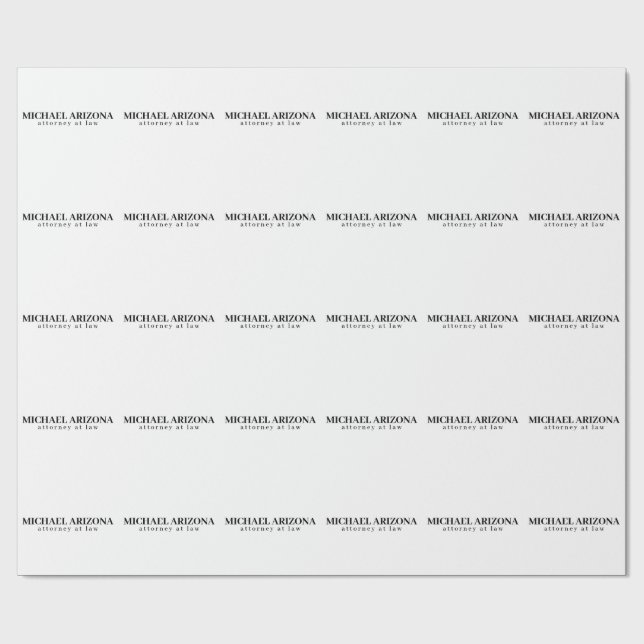 Schwarz/Weiß Minimalistisch Einfach Schlicht Geschenkpapier (Flach)