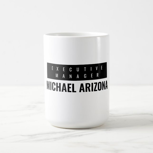 Schwarz/Weiß Minimalistisch Einfach Schlicht Kaffeetasse (Mittel)