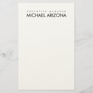 Schwarz & Weiß Minimalistisch Einfach Schlicht Mod Briefpapier