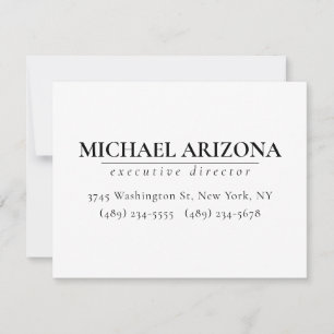 Schwarz/Weiß Minimalistisch Einfach Schlicht RSVP Karte