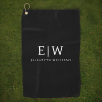 Schwarz-Weiß-Minimalistisch-Modern-Monogramm