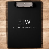 Schwarz-Weiß-Minimalistisch-Modern-Monogramm