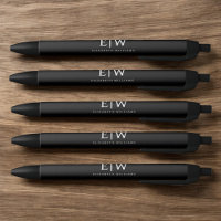 Schwarz-Weiß-Minimalistisch-Modern-Monogramm