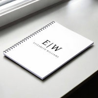 Schwarz-Weiß-Minimalistisch-Modern-Monogramm
