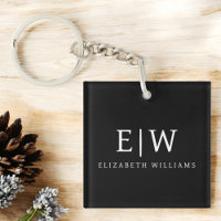 Schwarz-Weiß-Minimalistisch-Modern-Monogramm
