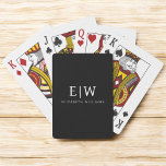 Schwarz-Weiß-Minimalistisch-Modern-Monogramm Spielkarten<br><div class="desc">Die Minimalistische Monogram Kollektion Schwarz/Weiß: Einfache Einfachheit und Eleganz in unseren minimalistischen Designs, die so gestaltet sind, dass sie Ihren Stil mühelos erweitern. Diese Kollektion wurde mit einem scharfen Blick für moderne Ästhetik gestaltet und weist elegante Schwarz-Weiß-Designs auf, die durch personalisierte Monogramme noch verstärkt werden. Von der schicken Schreibwaren bis...</div>