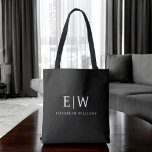 Schwarz-Weiß-Minimalistisch-Modern-Monogramm Tasche<br><div class="desc">Die Minimalistische Monogram Kollektion Schwarz/Weiß: Einfache Einfachheit und Eleganz in unseren minimalistischen Designs, die so gestaltet sind, dass sie Ihren Stil mühelos erweitern. Diese Kollektion wurde mit einem scharfen Blick für moderne Ästhetik gestaltet und weist elegante Schwarz-Weiß-Designs auf, die durch personalisierte Monogramme noch verstärkt werden. Von der schicken Schreibwaren bis...</div>