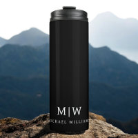 Schwarz-Weiß-Minimalistisch-Modern-Monogramm