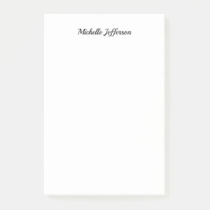 Schwarz/Weiß Minimalistisch Schlicht Post-it Klebezettel