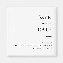 Schwarz + Weiß Minimalistisch speichern Magnet