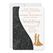 Schwarz-Weiß-Minimalistische Hochzeit