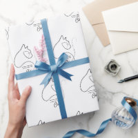 Schwarz-Weiß-Minimalistische Katzengeschenk
