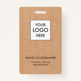 Schwarz-Weiß-Minimalistische Monogramm für Kraft Ausweis