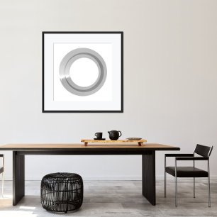 Schwarz-Weiß-Minimalistischer moderner Kunstdruck Poster