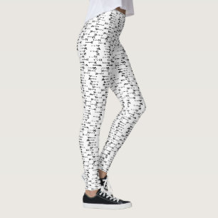 Schwarz-weiß minimalistisches Boho-Pfeilmuster Leggings