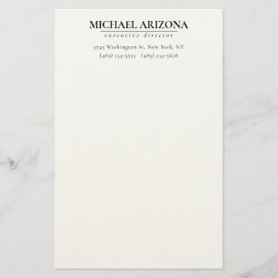 Schwarz & Weiß minimalistisches einfaches Design Briefpapier